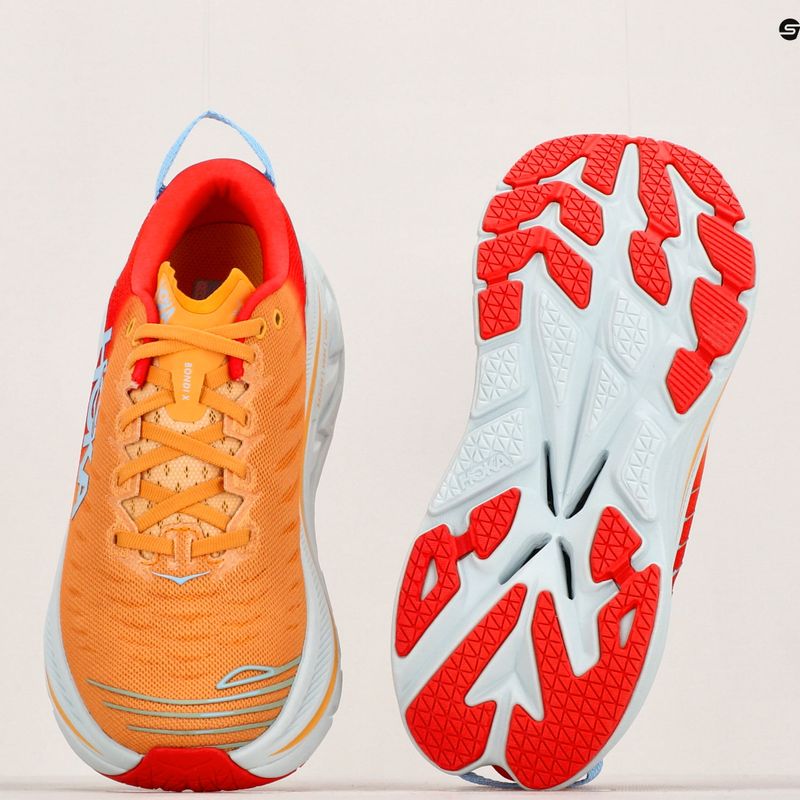 Pánska bežecká obuv HOKA Bondi X fiesta/amber yellow 11