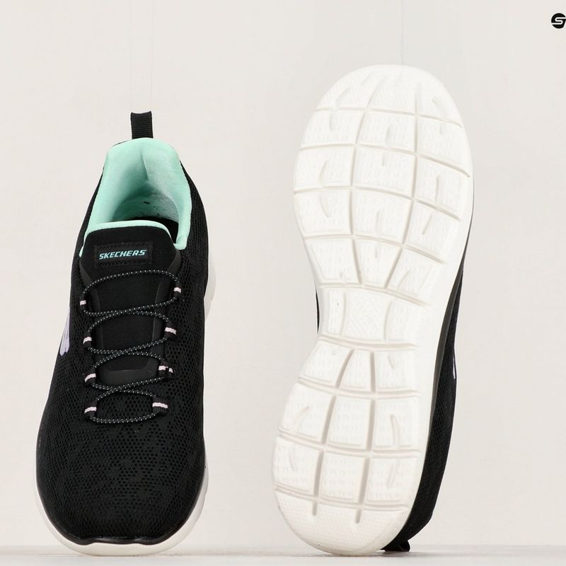 Dámska tréningová obuv SKECHERS Summits Leopard Spot black/aqua 10