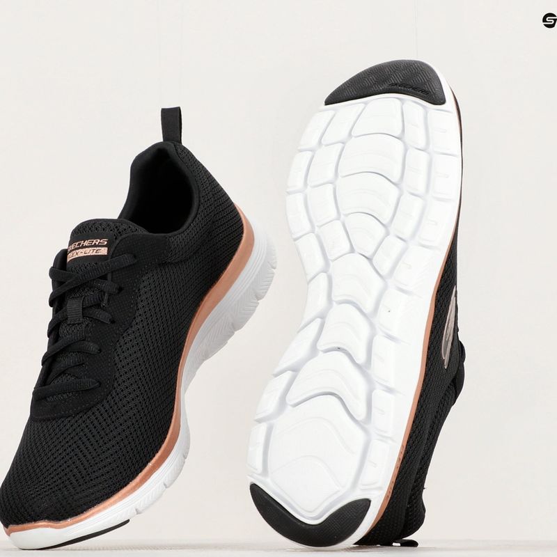 Dámska tréningová obuv SKECHERS Flex Appeal 4.0 Brilliant View black/rose gold 9