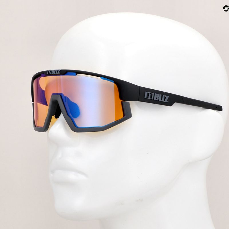 Bliz Vision Nano Optics Nordic Light S2 matné čierne/svetlé koralové/oranžové modré multi okuliare na bicykel 11