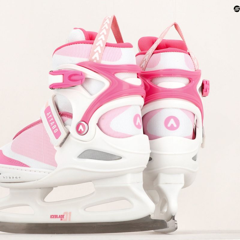 Detské korčule ATTABO ICEBLADE 01 white/pink 12