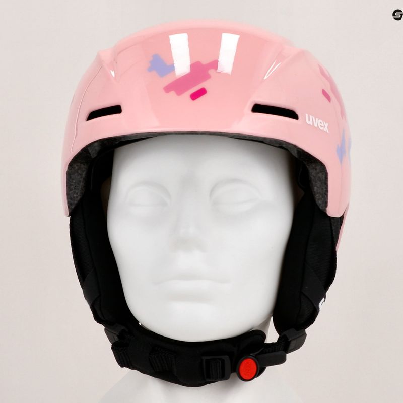 Detská lyžiarska prilba UVEX Viti pink puzzle 13