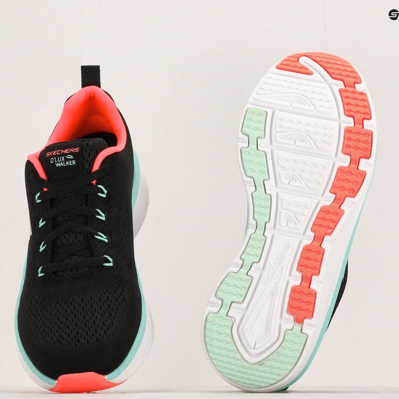 Dámske tenisky SKECHERS D'Lux Walker Let It Glow black/mint 14