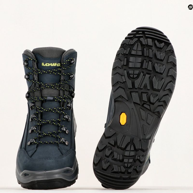 Obuv LOWA Renegade GTX Mid dunkelelblau/limone 10