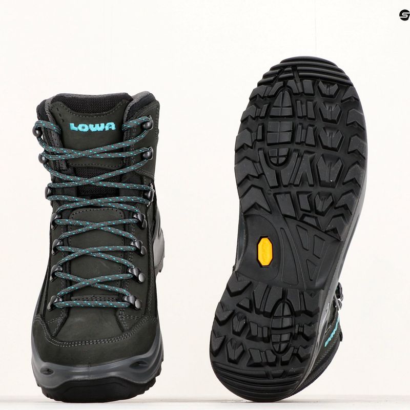 Obuv LOWA Renegade GTX Mid asfalt/turkis 10
