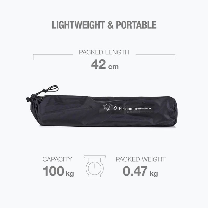 Turistická stolička Helinox Speed Stool čierna 14501 4
