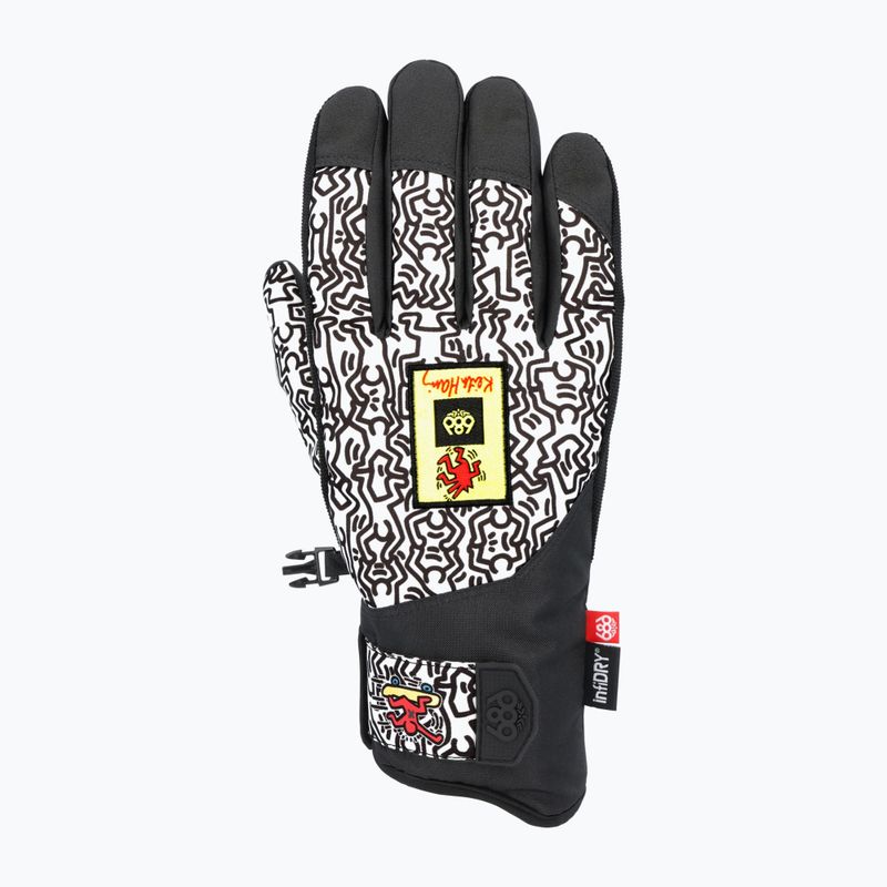 Snowboardové rukavice 686 Primer keith haring white