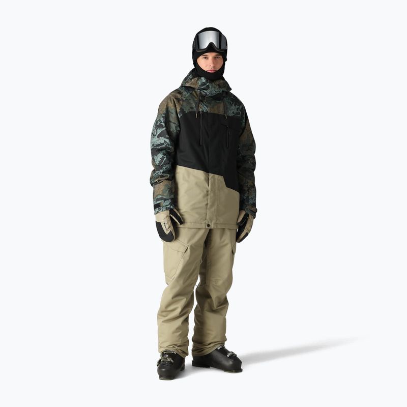 Pánska snowboardová bunda 686 Geo cypress green hemisphere colorblock 2