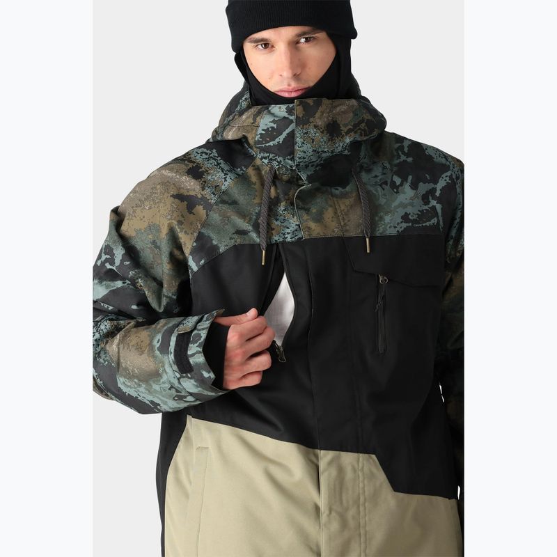 Pánska snowboardová bunda 686 Geo cypress green hemisphere colorblock 4