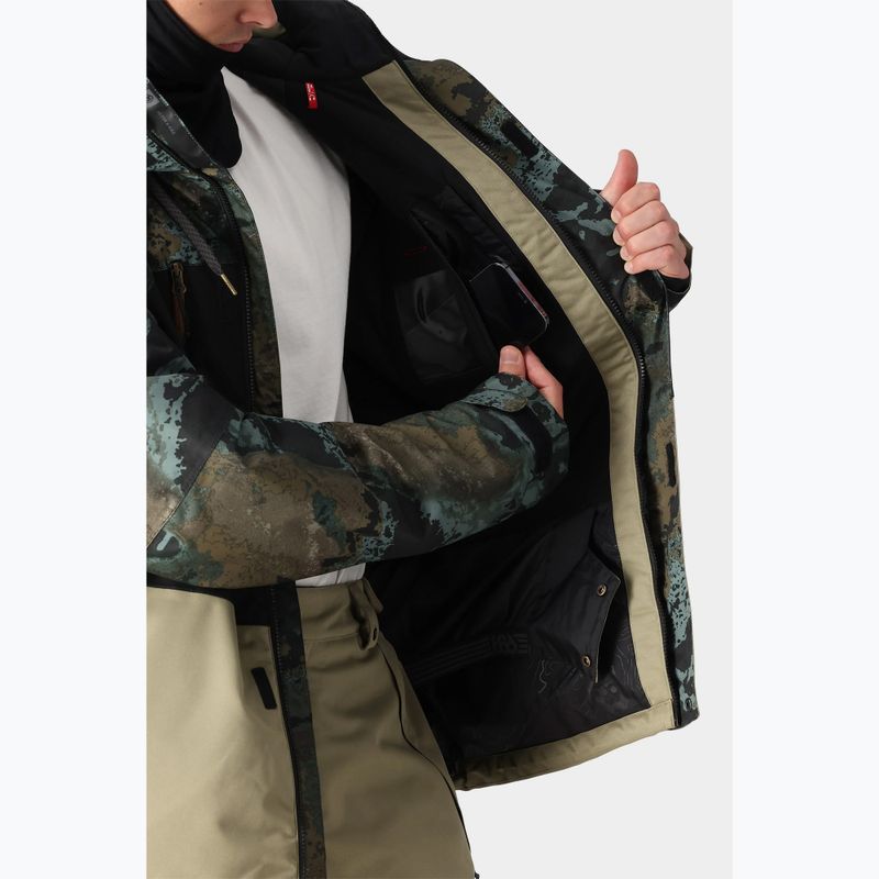 Pánska snowboardová bunda 686 Geo cypress green hemisphere colorblock 5