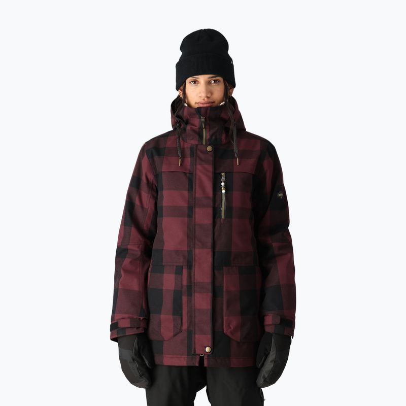 Dámska kockovaná snowboardová bunda 686 Spirit sassafras