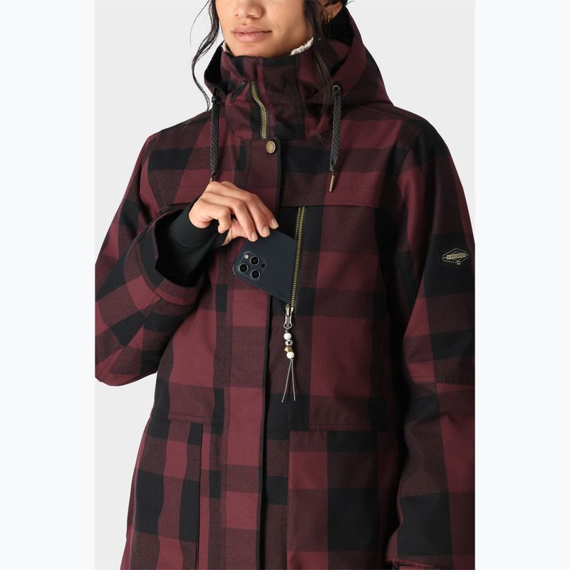 Dámska kockovaná snowboardová bunda 686 Spirit sassafras 5