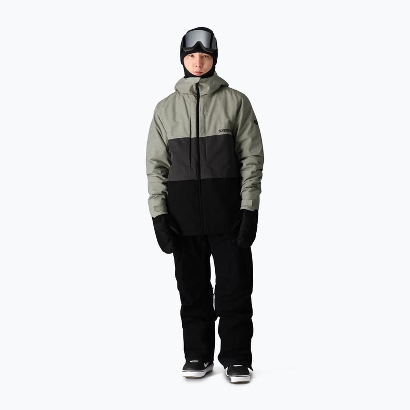 Pánska snowboardová bunda 686 Smarty 3-in-1 Form white heather colorblock 2