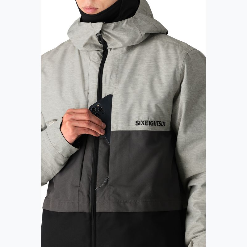 Pánska snowboardová bunda 686 Smarty 3-in-1 Form white heather colorblock 6