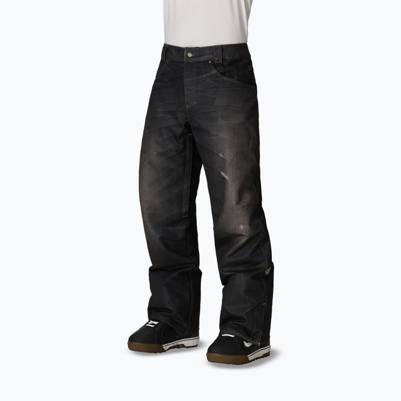 Pánske snowboardové nohavice 686 Deconstructed Denim Insulated black denim