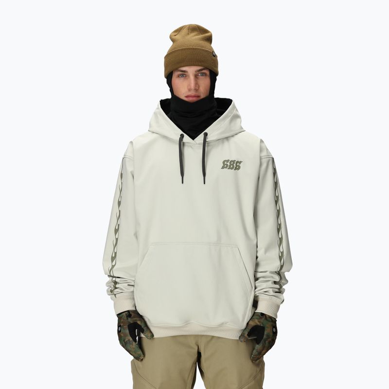 Pánska snowboardová mikina 686 Waterproof Team Hoody limestone