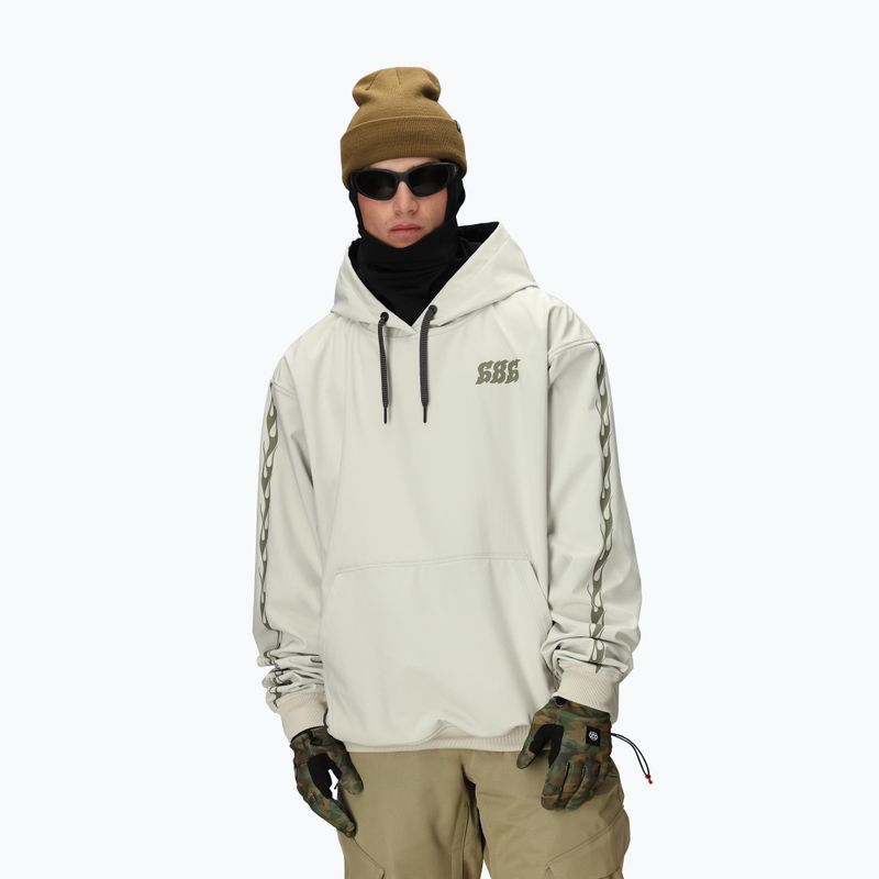 Pánska snowboardová mikina 686 Waterproof Team Hoody limestone 4