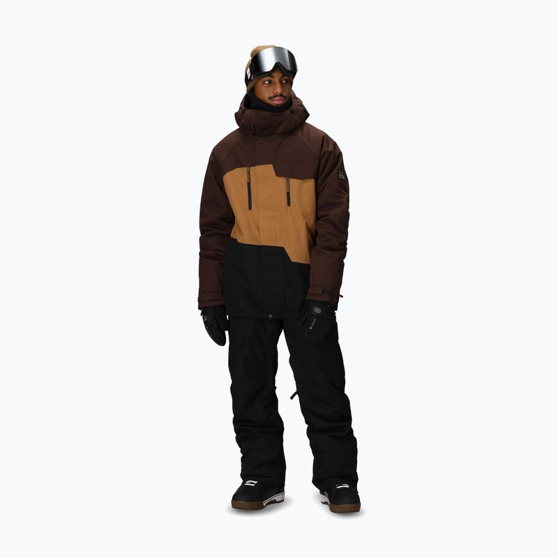 Pánska snowboardová bunda 686 Geo Insulated coffee colorblock 2
