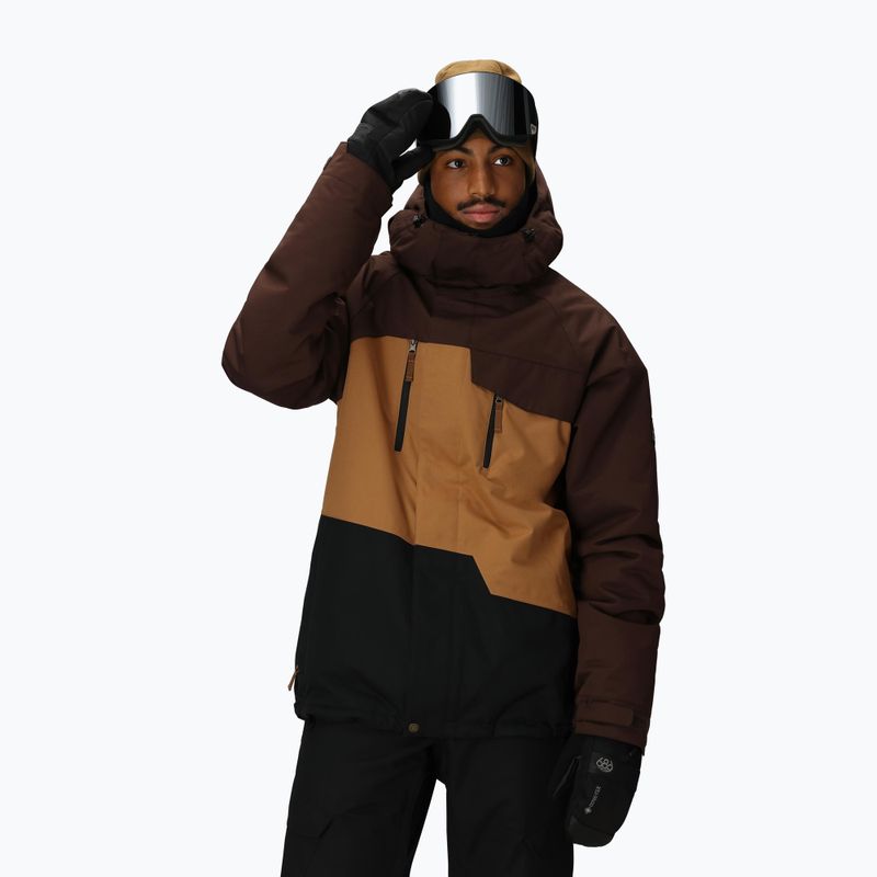 Pánska snowboardová bunda 686 Geo Insulated coffee colorblock 4