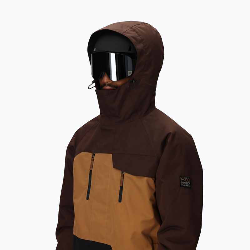 Pánska snowboardová bunda 686 Geo Insulated coffee colorblock 5