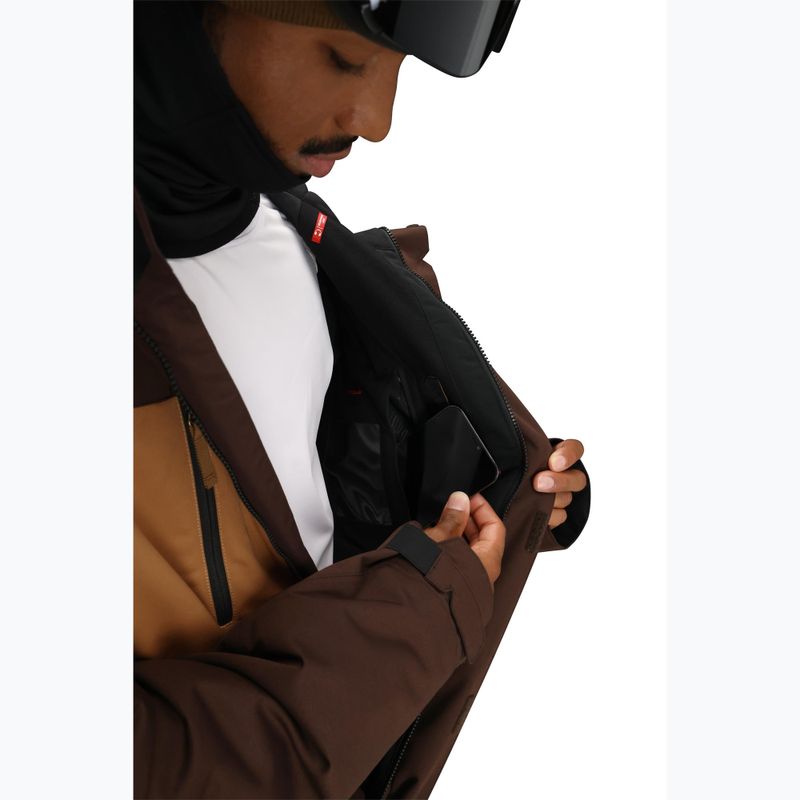 Pánska snowboardová bunda 686 Geo Insulated coffee colorblock 7