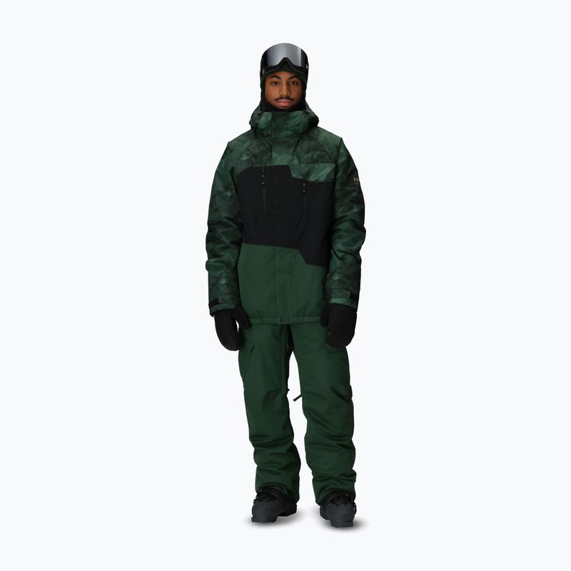 Pánska snowboardová bunda 686 Geo Insulated moss green colorblock 2