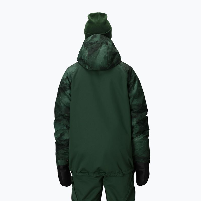 Pánska snowboardová bunda 686 Geo Insulated moss green colorblock 3
