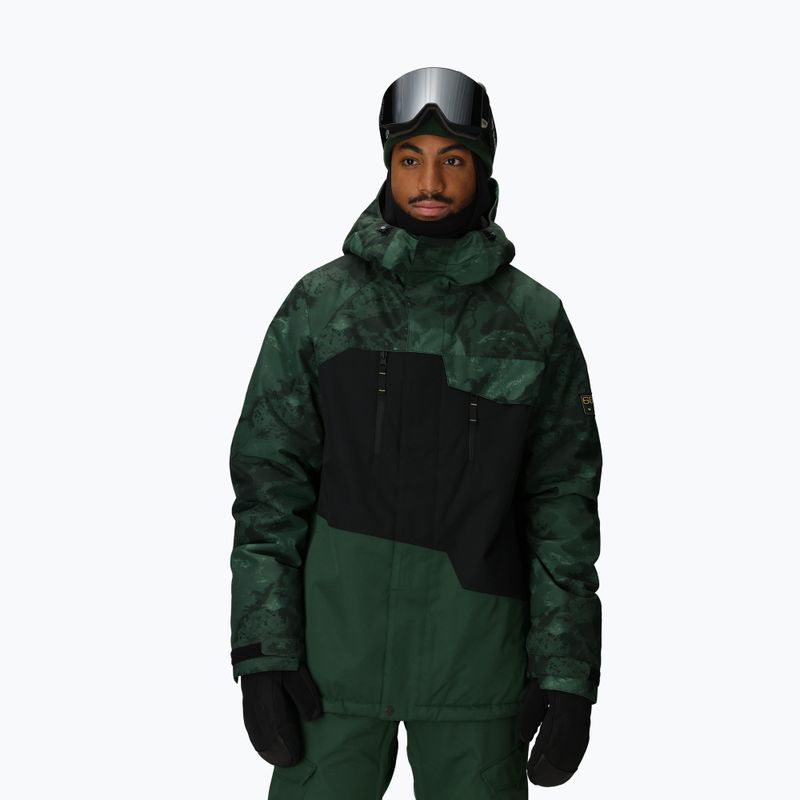 Pánska snowboardová bunda 686 Geo Insulated moss green colorblock 4