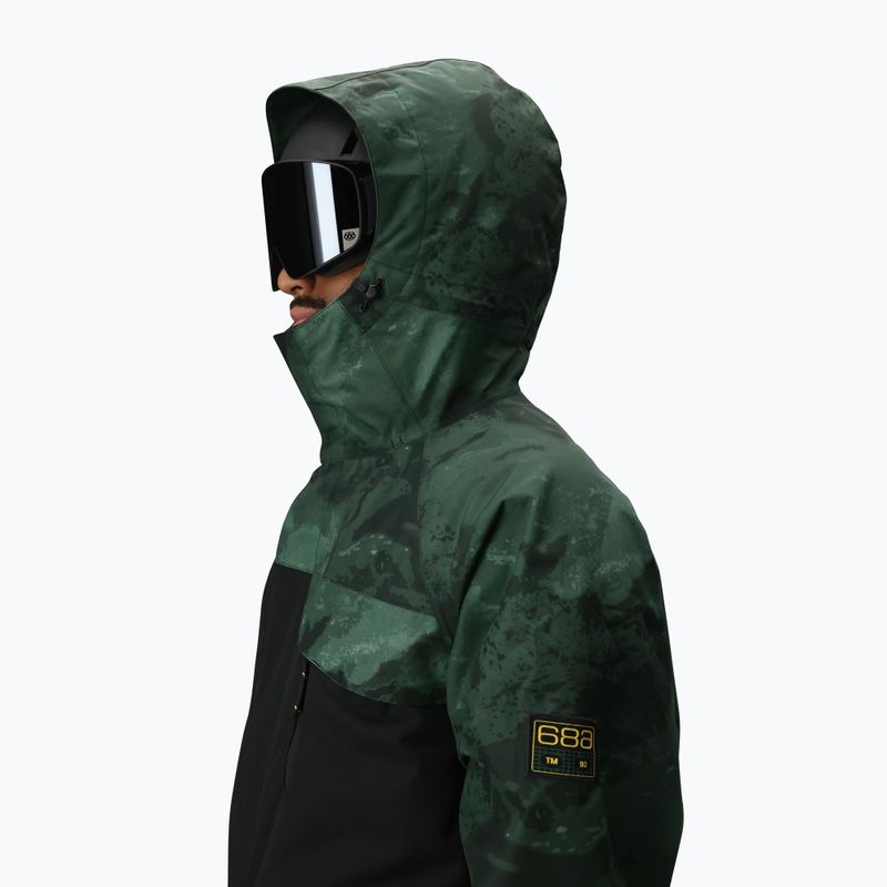 Pánska snowboardová bunda 686 Geo Insulated moss green colorblock 5