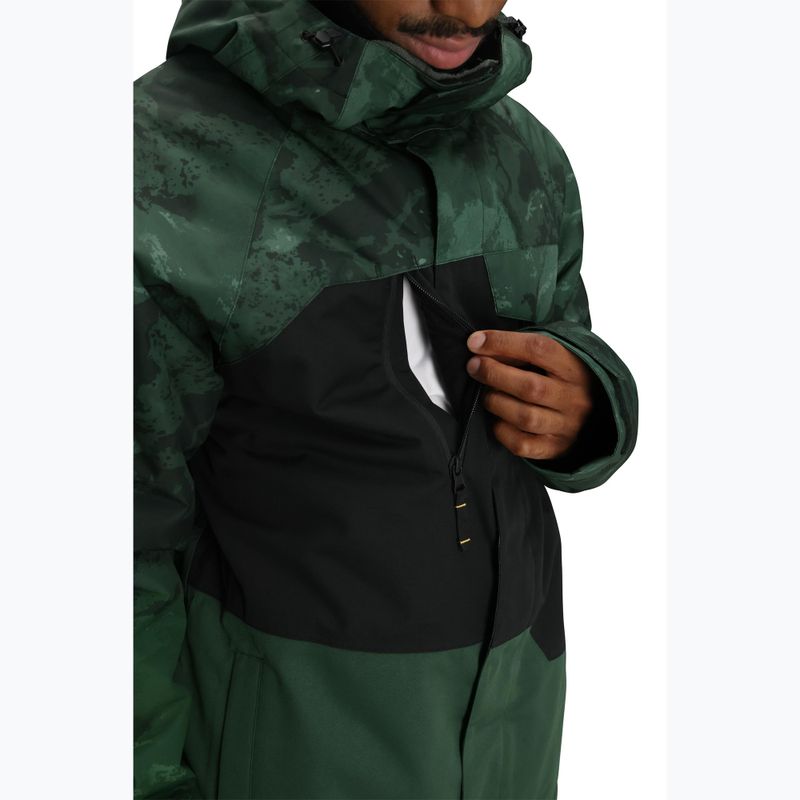Pánska snowboardová bunda 686 Geo Insulated moss green colorblock 7