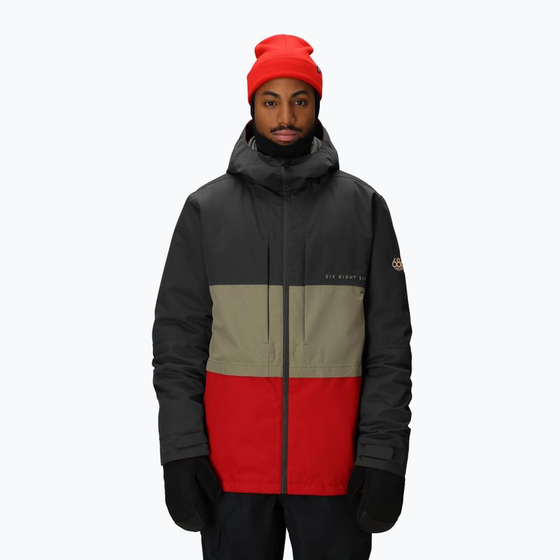 Pánska snowboardová bunda 686 Smarty 3IN1 Form charcoal colorblock 2