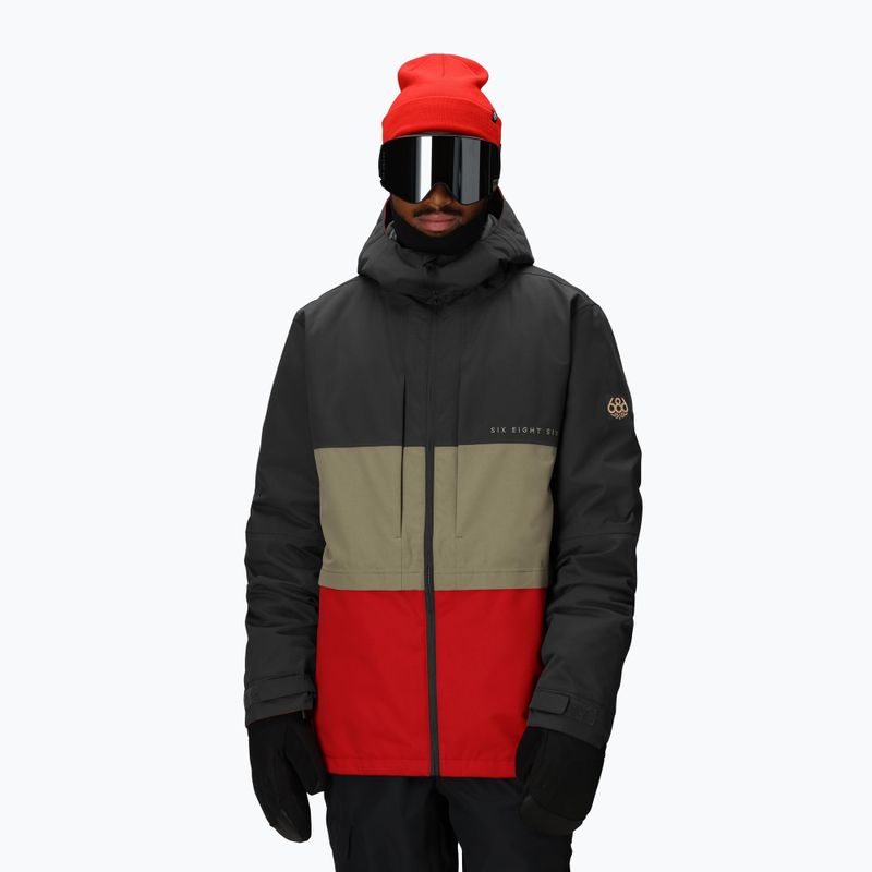 Pánska snowboardová bunda 686 Smarty 3IN1 Form charcoal colorblock 6
