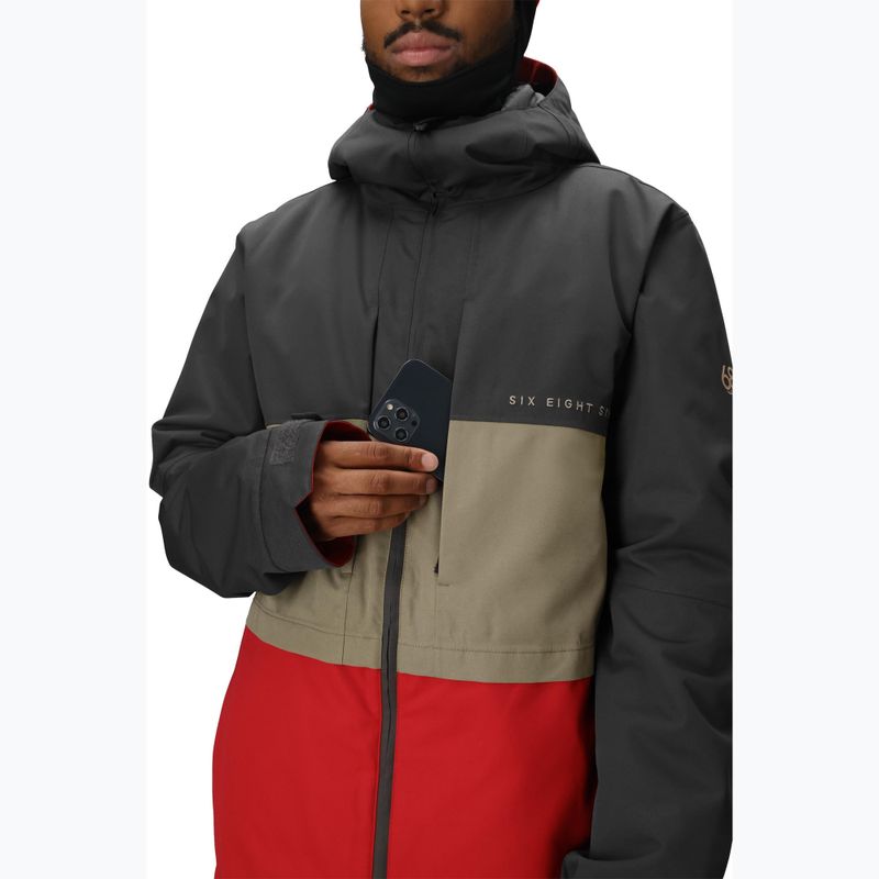 Pánska snowboardová bunda 686 Smarty 3IN1 Form charcoal colorblock 8