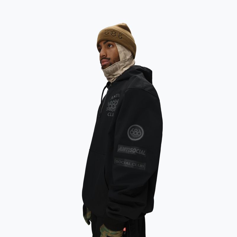 Pánska snowboardová mikina 686 x ASSC F1 Waterproof Team Hoody assc black 4