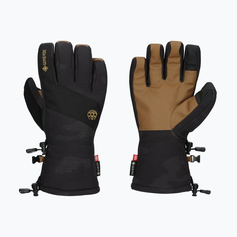 Pánske snowboardové rukavice 686 Gore-Tex Linear black camo