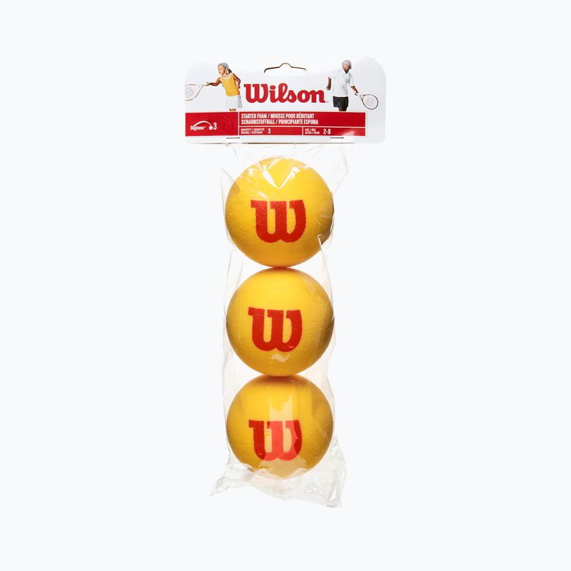 Detské tenisové loptičky Wilson Starter Tour Foam Tball 3 ks žlté WRZ258900 2