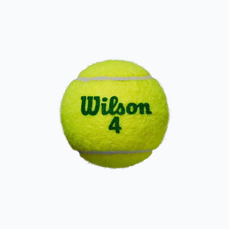 Detské tenisové loptičky Wilson Starter Play Green 4 ks žlté WRT137400 3