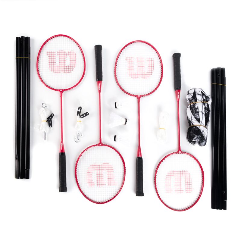 Wilson Tour Sada bedmintonových rakiet 4 ks červená WRT844400