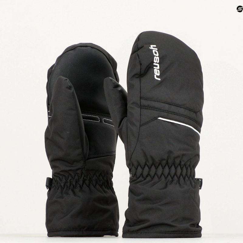 Detské lyžiarske rukavice Reusch Alan Mitten black/white 10
