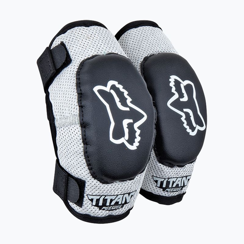 Detské cyklistické chrániče lakťov Fox Racing Peewee Titan Elbow Jr black/silver