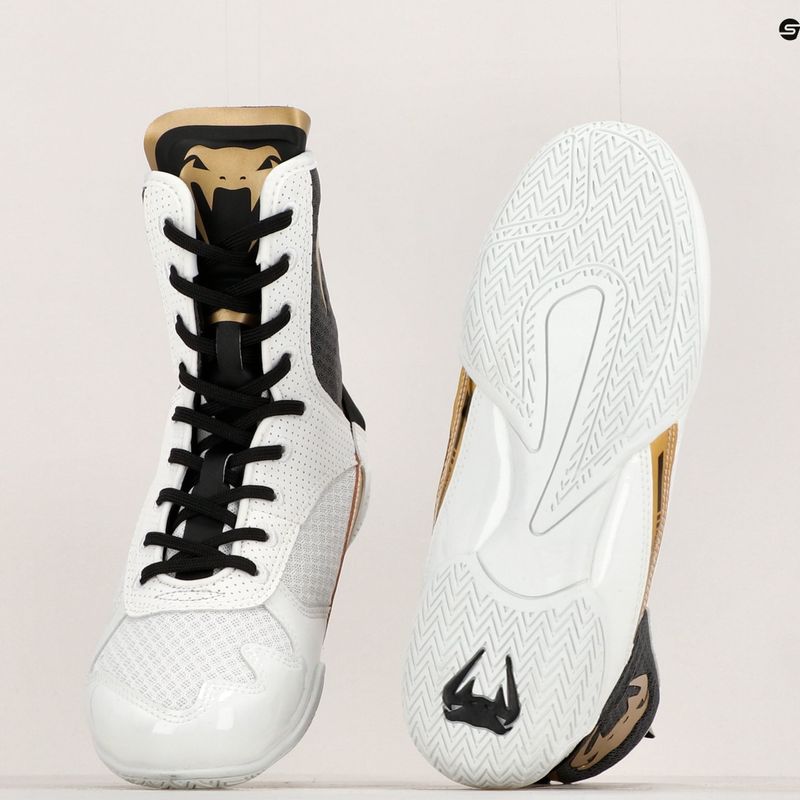 Boxerská obuv Venum Elite white/black/gold 8
