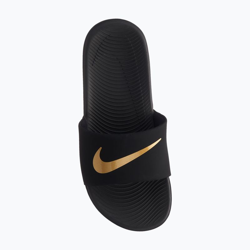 Detské šľapky Nike Kawa black/metallic gold 4