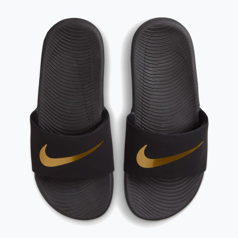 Detské šľapky Nike Kawa black/metallic gold 5
