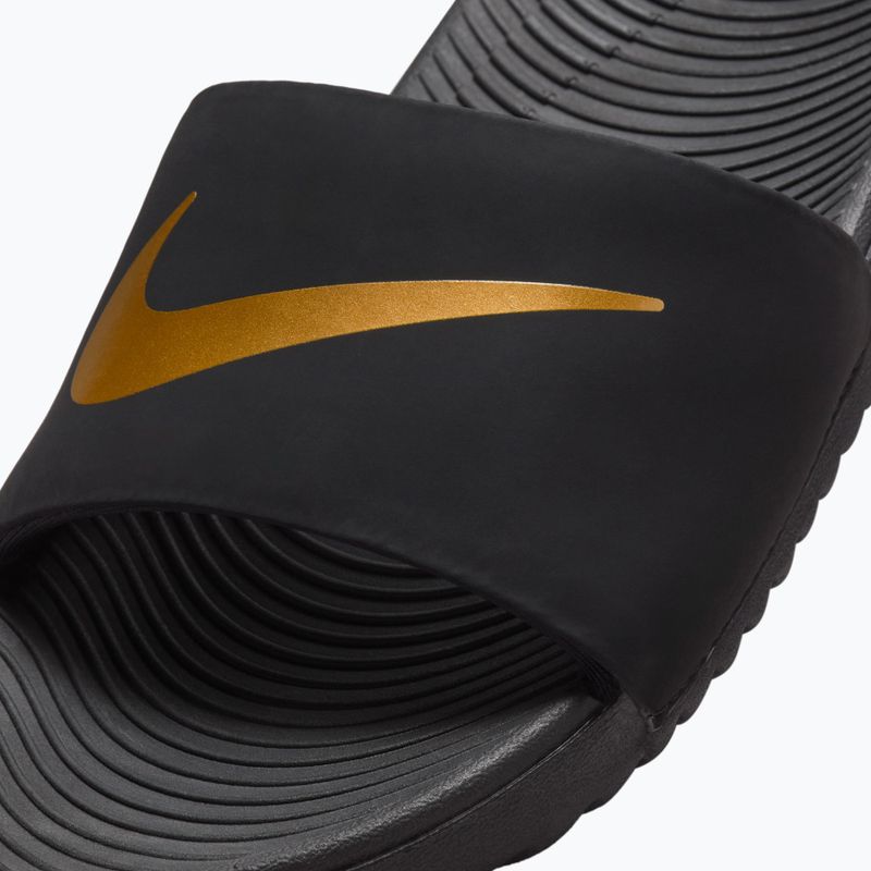 Detské šľapky Nike Kawa black/metallic gold 7