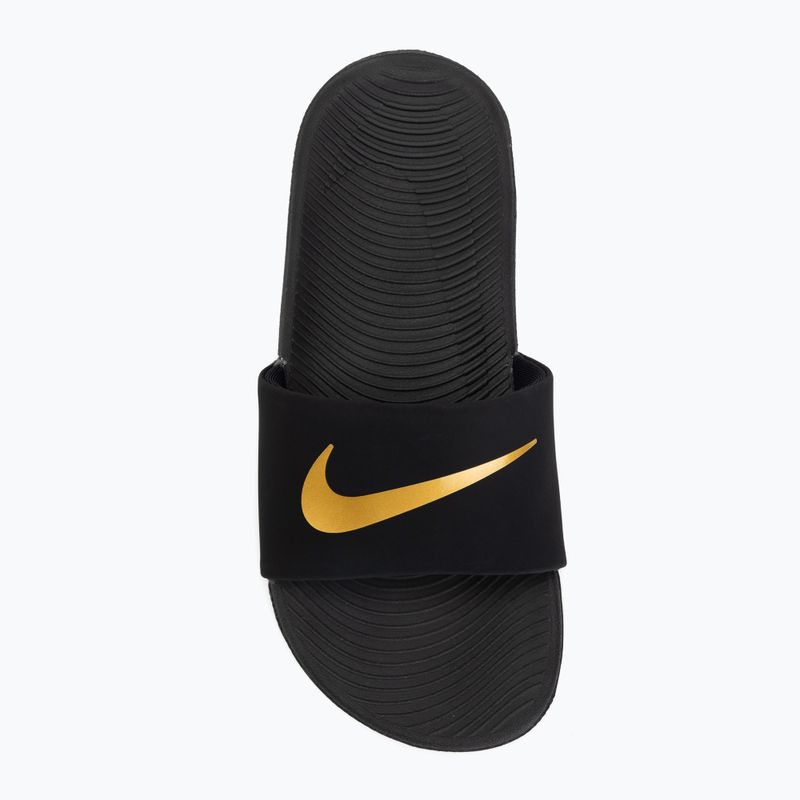 Detské šľapky Nike Kawa black/metallic gold 5