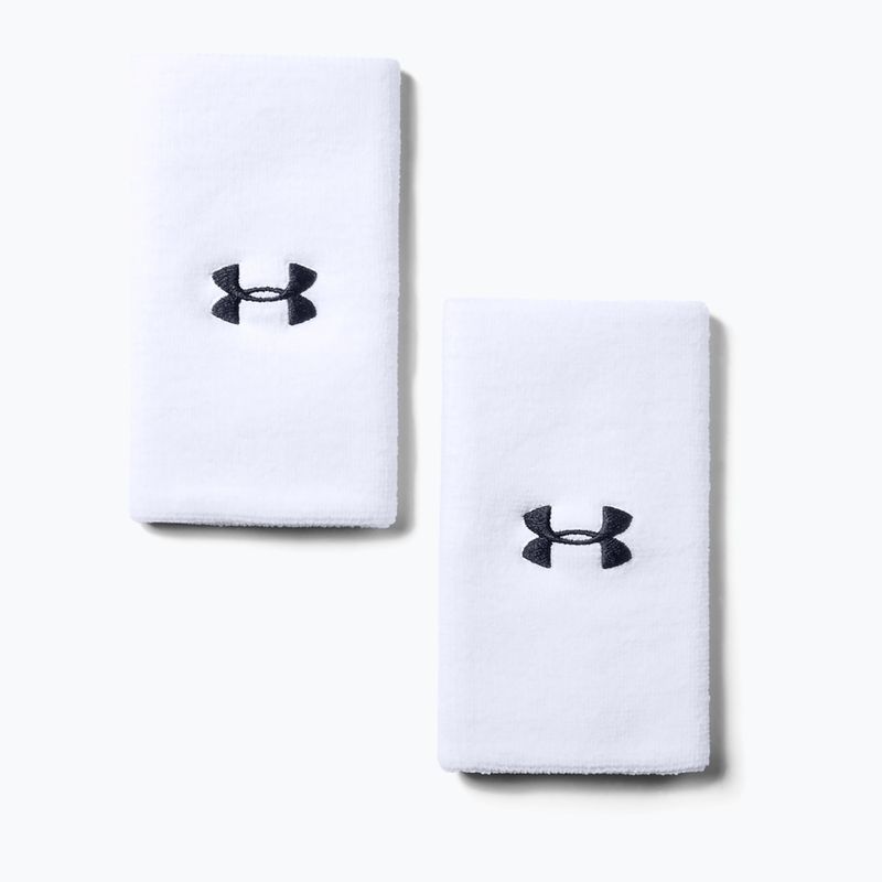 Potítka Under Armour 6'' Performance Wristband 2 szt. white/black