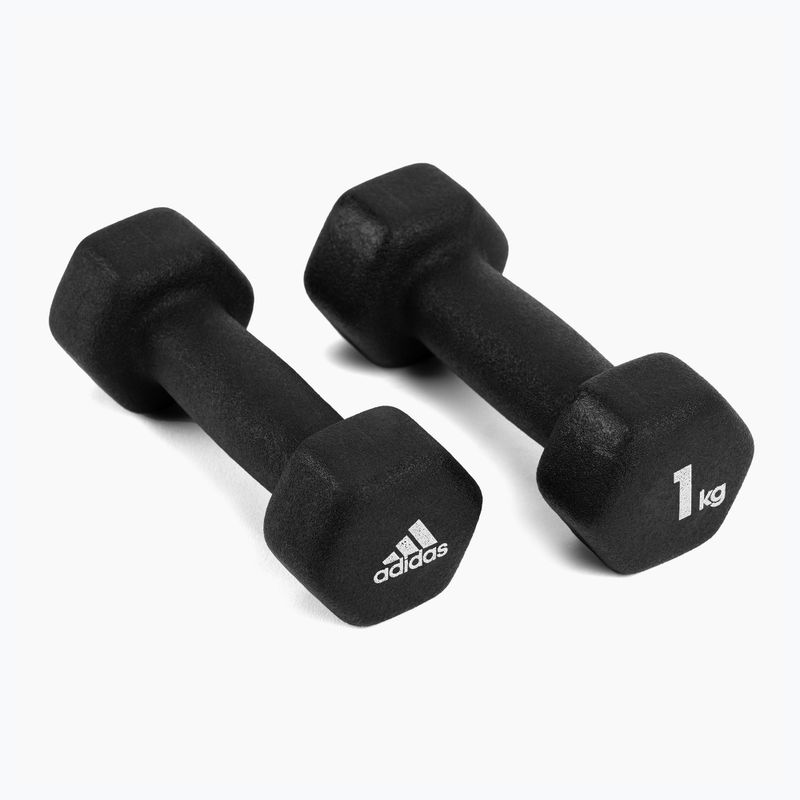 adidas činky 2x1 kg čierne ADWT-10001 2