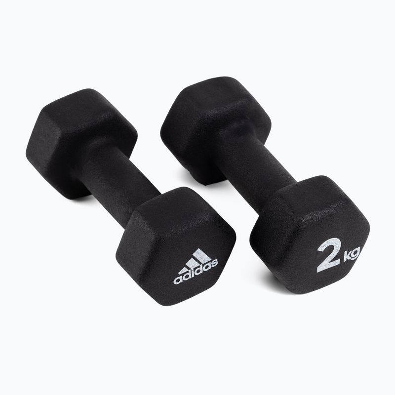 adidas činky 2x2kg čierne ADWT-10002 2
