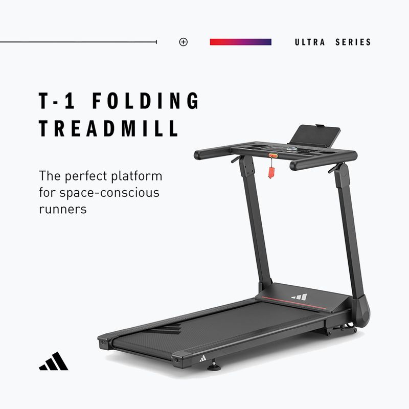 Bežecký pás elektrický adidas T-1 Folding Treadmill black 16