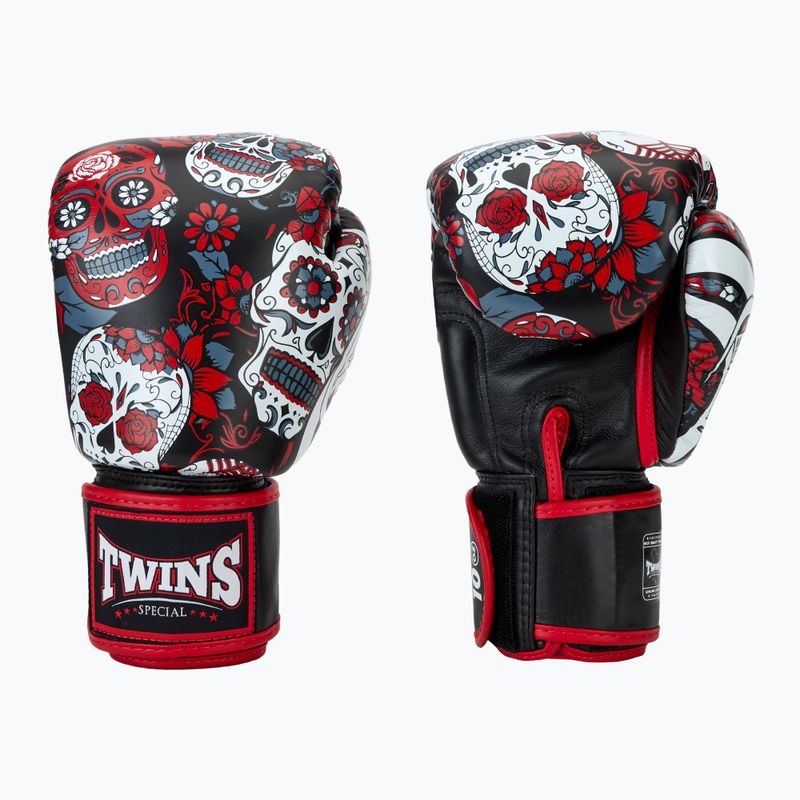 Boxerské rukavice Twins Special Fancy FBGVL3-53 Skull red/black